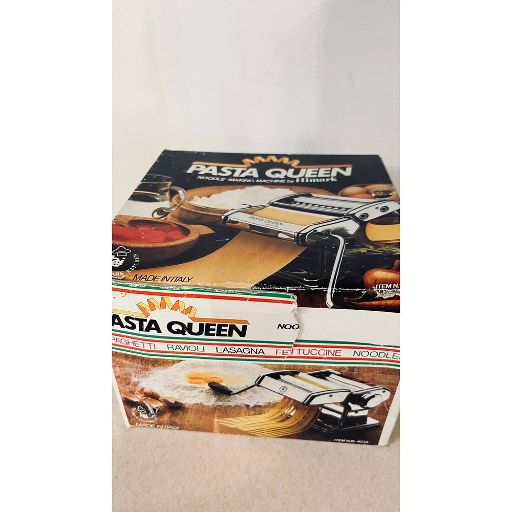 Himark Pasta Queen Noodle Maker Machine Silver Vintage Made in Italy N15-4034